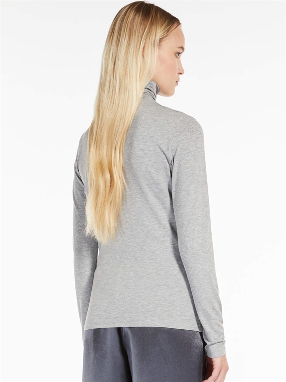 Max Mara Dede Stretch Jersey T-shirt, Light Grey Melange 